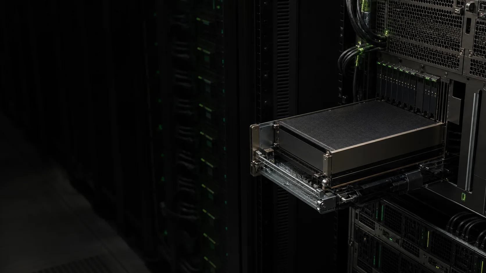 Enterprise accelerated-compute hardware installed in a data-centre rack