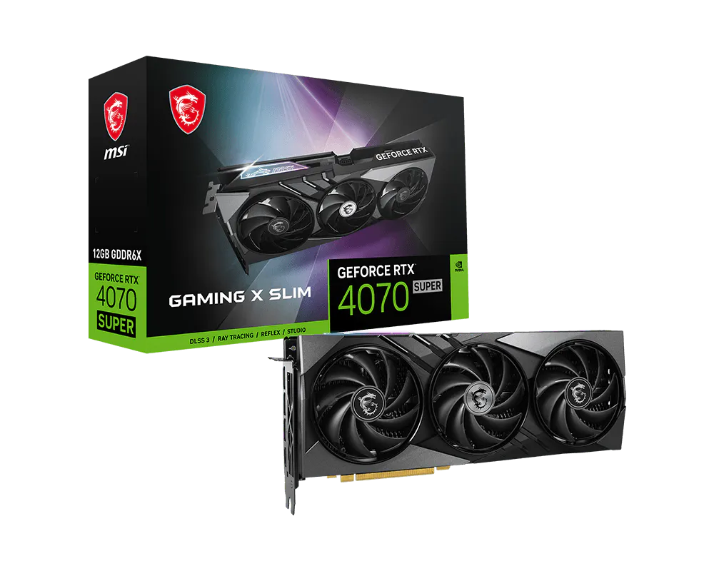 MSI GeForce RTX 4070 SUPER 12G GAMING X SLIM Graphics Card