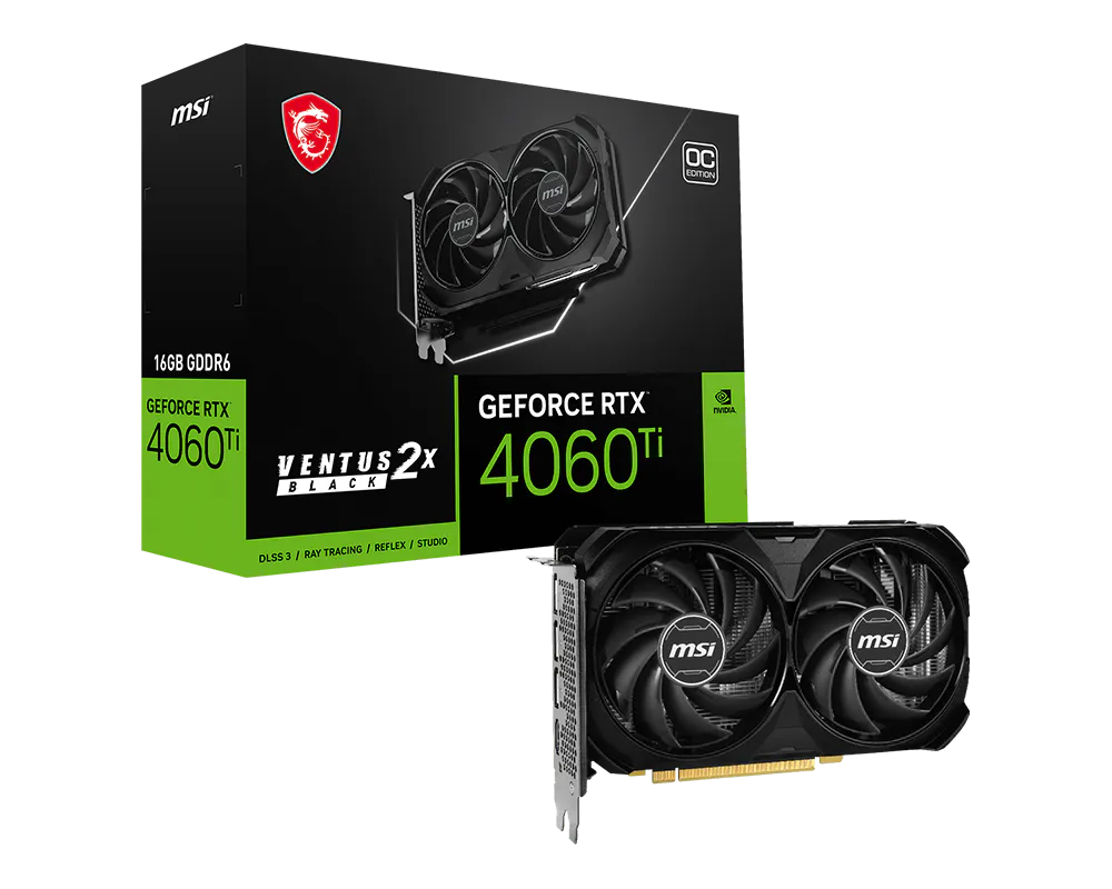 MSI GeForce RTX 4060 Ti VENTUS 2X BLACK 16G OC