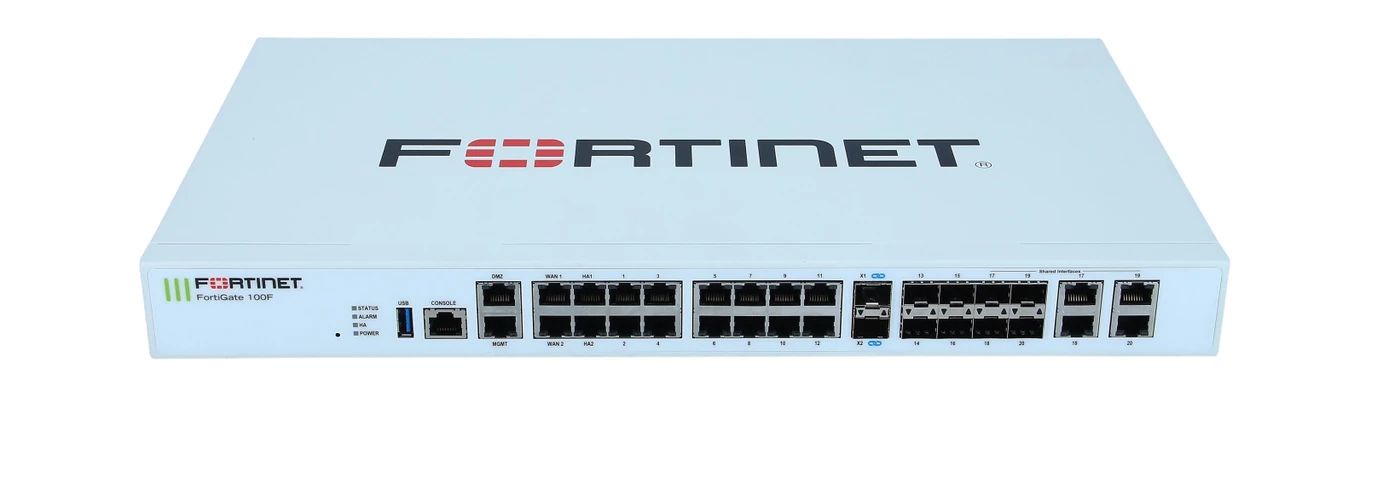Fortinet FortiGate 100F Hardware plus FortiCare Premium and FortiGuard Unified Threat Protection (UTP) 1 Year