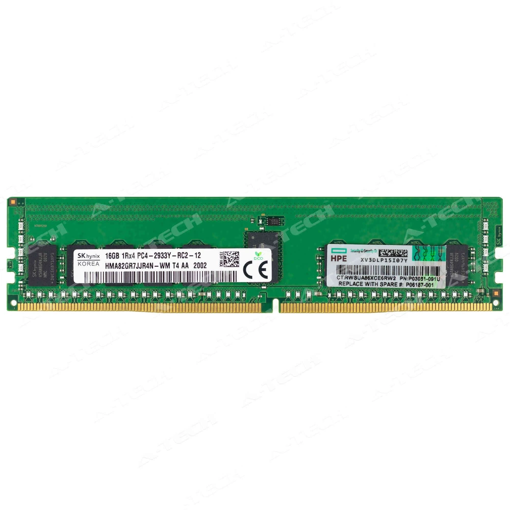 HPE SmartMemory 16GB DDR4-2933 CAS-21-21-21 Single Rank x4 Registered DIMM Kit (P00920-B21)
