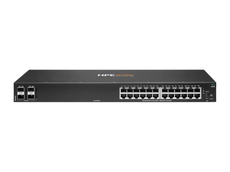HPE Aruba CX 6000 24-Port PoE+ Gigabit 4 × SFP Managed Switch (370 W)