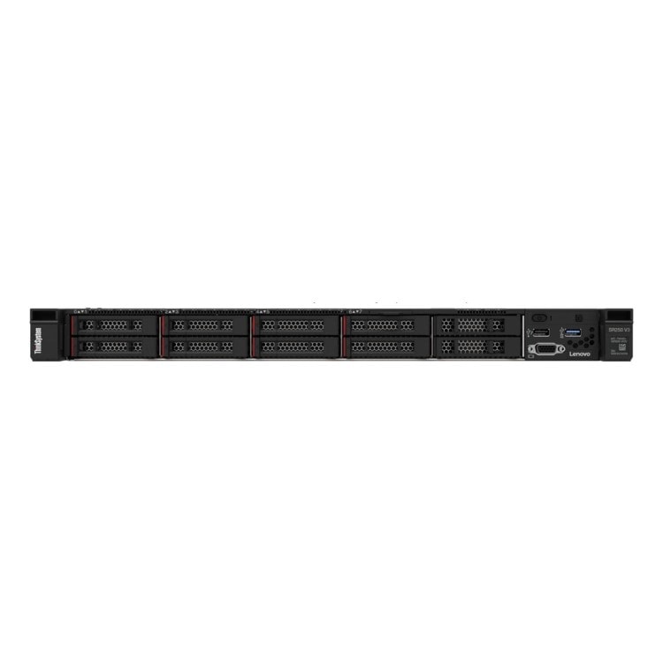 Lenovo ThinkSystem SR250 V3 1U Rack Server — Xeon E-2468 8-core, 32GB TruDDR5, 8x2.5in Hot-Swap, 800W Titanium