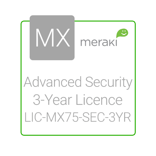 Meraki MX75 Advanced Security Licence, 3-Year, 1 Security Appliance
